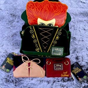 Disney Hocus Pocus Suede Backpack & 2 Wallets